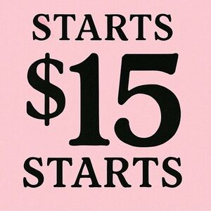 $15 starts for unlisted items live show